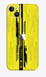 iPhone 14 mobile skin Yellow Cyberpunk