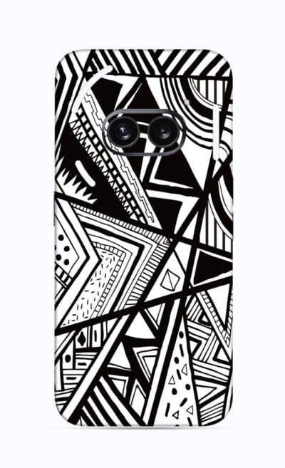 Nothing Phone 2a-Black & White Doodle Mobile Skin