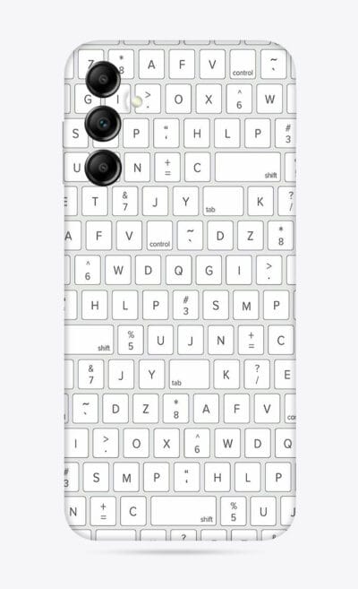Samsung-A14 White Keyboard Mobile Skin