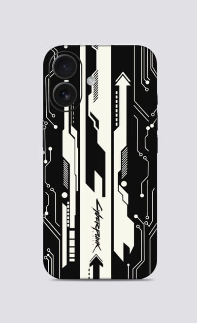 iPhone 16-  Black White Cyber Mobile Skin
