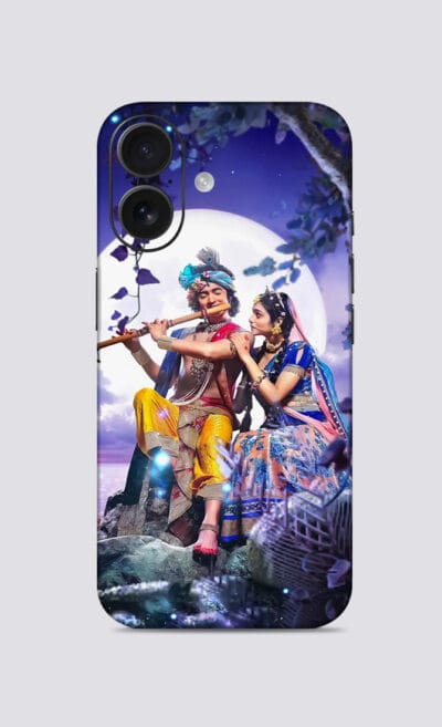 iPhone 16-  Blue Radha-Krishna Mobile Skin
