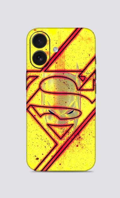 iPhone 16- Yellow Batman Logo  Mobile Skin